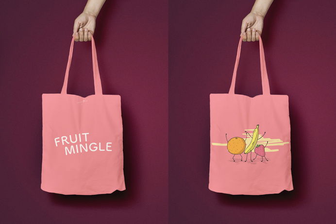 Fruit Mingle Strawberry Totebag