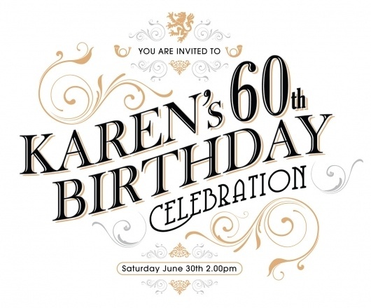 Birthday invite by Karl Wills #invite #print #design #karlwills #typography