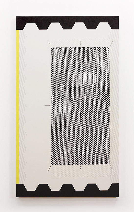 Sean Paul SP014_51x29_2014, 2014 Ultraviolet-curable ink and acrylic on canvas 29 x 51 inches (73.7 x 129.5 cm) PASE.P 14.014