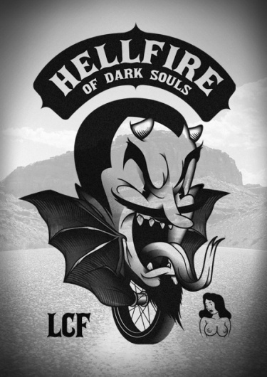 LORDS OF CHAOS on the Behance Network #sailor #black #logo #devil #hobo #poster #type