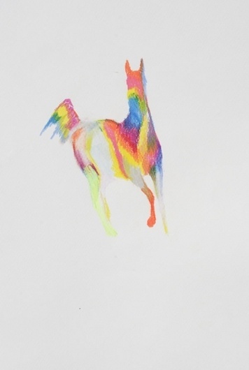 h3_o.jpg 600×893 Pixel #horse #color #art #rainbow #drawing