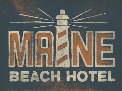Dribbble – Hiburan Ilustrasi Musim Panas oleh Jonathan Schubert #maine #beach #texture #typography