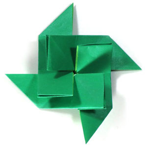 How to make a spiral origami pinwheel (http://www.origami-make.org/howto-origami-pinwheel.php)