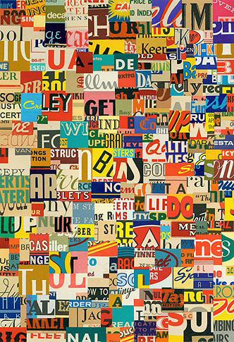 The only real valuable thing is intuition but does it float #collagem #type #typography