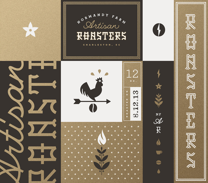 Normandy farm roasters brand board j fletcher #simple #fun #graphic #clean