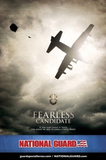 National Guard | various posters on the Behance Network #racepony #fearless #the #guard #candidate #forces #special #national #beret #green