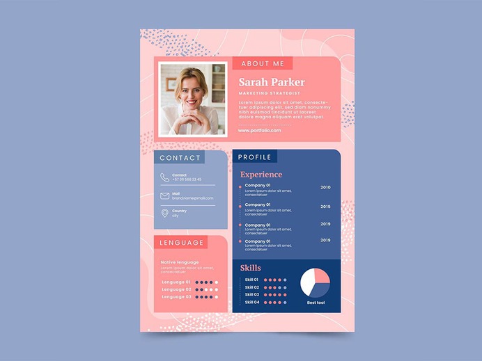 Free Colorful Feminine Resume Template