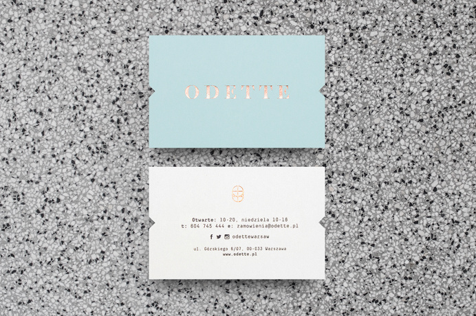 odette branding patisserie warsaw poland beautiful minimal corporate design copper foil macarons best design inspiration designblog www.mind