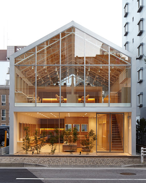 Ryo Matsui's Hairdo salon has a transparent house-shaped facade