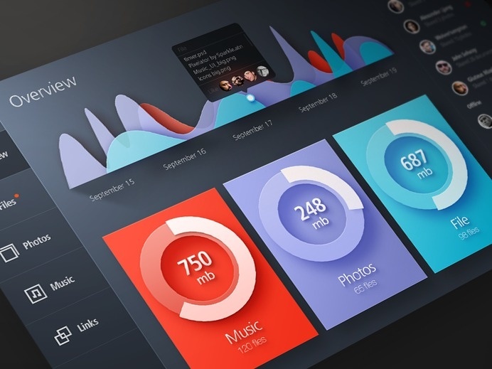 Cloud Storage #dynamic #infographics #color #ui #digital #data