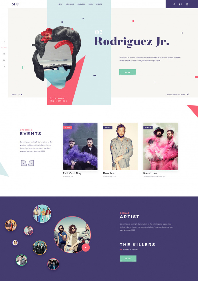 Music Landing Page by Giga Tamarashvili