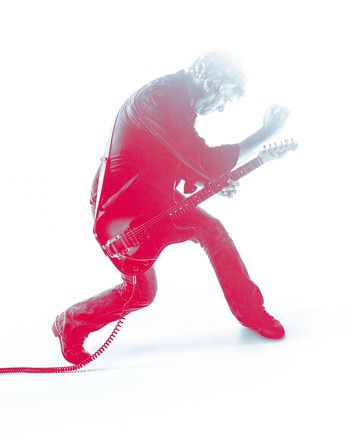 CJ Foeckler Photography | #guitarist #guitar #band #red #blue #highkey