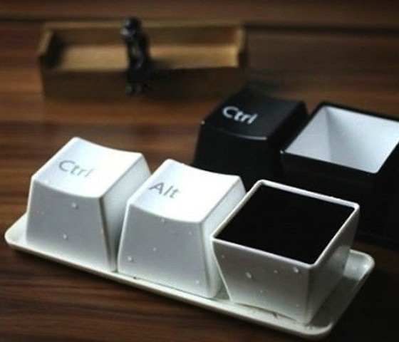 Ctrl Alt Del Keyboard Coffee Cup White Set #coffee #cup #home
