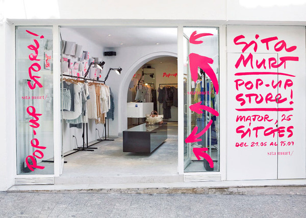 Sita Murt / Sita Murt Pop Up Store identity / Fashion #pink #neon #vinyl #signage #sign