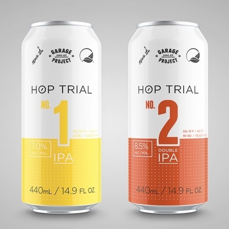 Hop Trial Cans #beer #white #yellow #orange #clean #simple #numbers #ipa