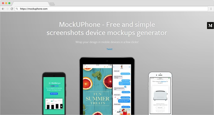 MockUPhone - Free and simple screenshots device mockups generator