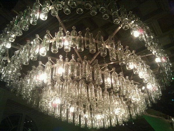 25 Creative Wine Bottle Chandelier Ideas #chandelier #light #wine #bottle