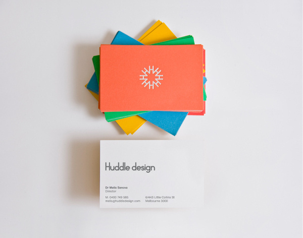 Huddle Design Business Card #huddle #business #print #cards #multi #colour