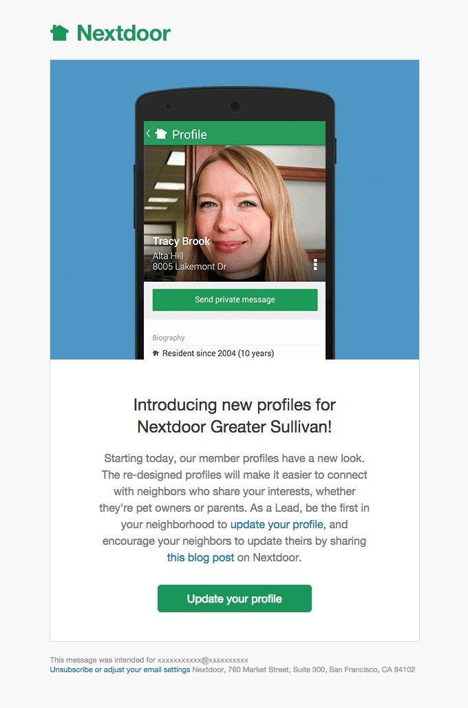 Nextdoor email design #email #ux