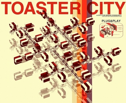 TOASTER CITY by onat öktem on the Behance Network #city #digitalart #architecture #toastercity