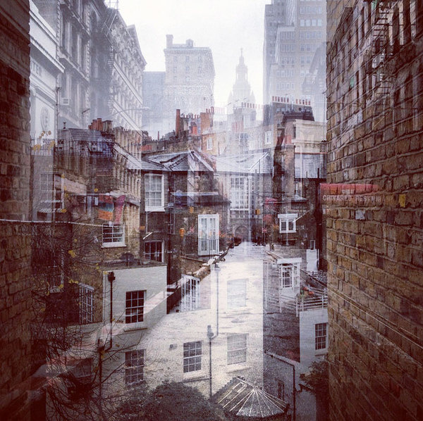 CJWHO ™ (Double Exposures Blur Lines Between New York and...) #london #design #zalcman #exposure #photography #art #york #daniella #new