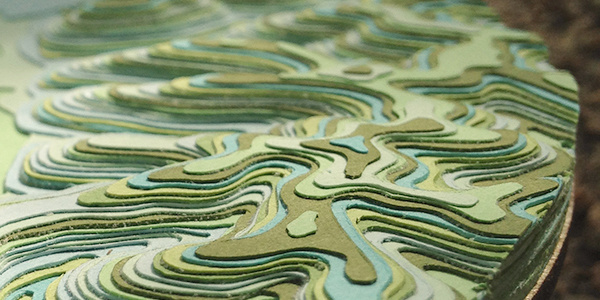 Castlewood St. Park Topo Paper Model #handcut #model #hike #outdoors #topo #rocks #topographic #circle #paper
