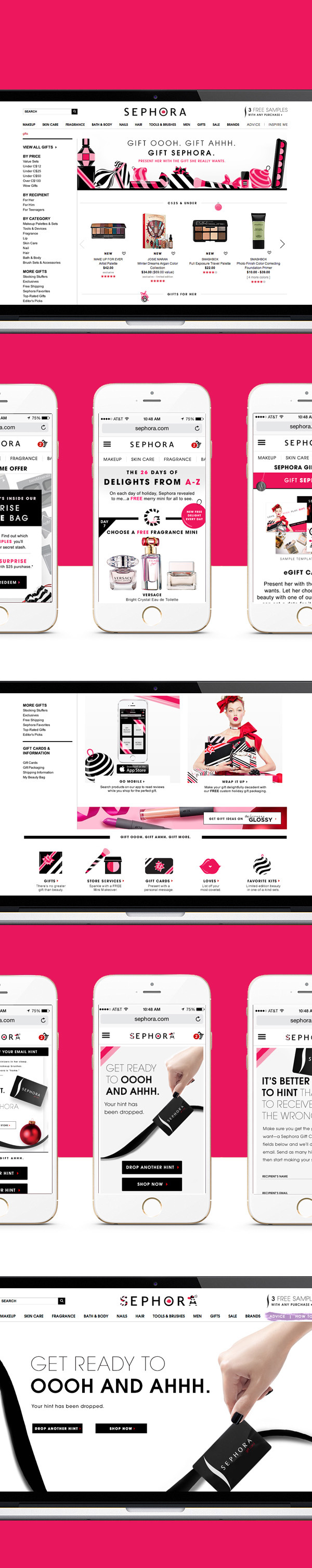interactive holiday campaign for Sephora. #love #makeup #ecommerce #product #interactive #ux #sitedesign #sephora #makeup #editorial #interv