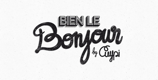 Bien le Bonjour ! on the Behance Network #type