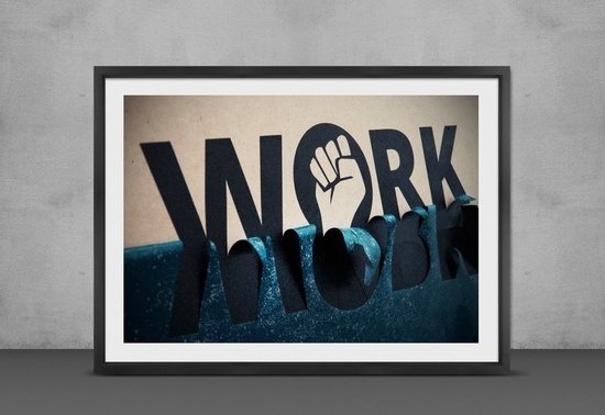 Work typography poster #agency #typography #handmade #poster #bratus #work