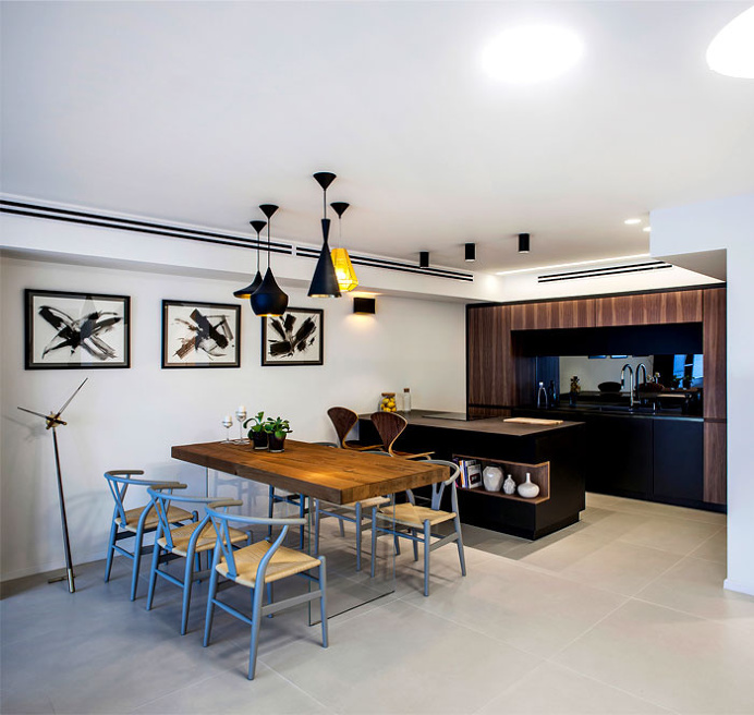 Trendy Dark Colored Apartment in Tel Aviv - #decor, #interior, #homedecor, #kitchen, #kitchendesign