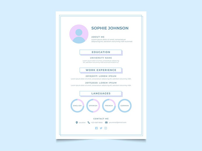 Free Minimal Vector Curriculum Vitae Template