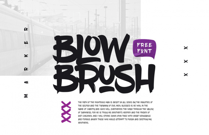 BlowBrush free font