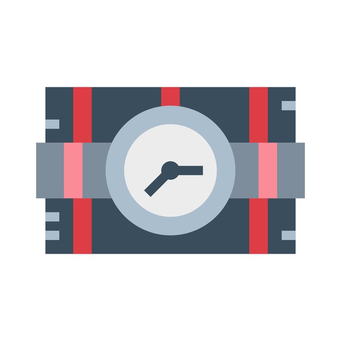 See more icon inspiration related to bomb, terrorism, detonation, miscellaneous, dynamite, explosive and weapons on Flaticon.