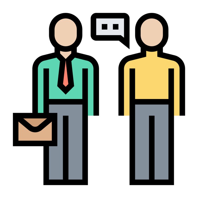 See more icon inspiration related to Salesman, client, human, businessman, negotiate, sales agent, costumer, business and finance, negotiation, insurance, sales, business, communication and connection on Flaticon.