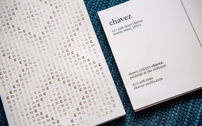 Print designed by FÃ¶da for Shawn Cirkiel's Austin based Mexican restaurant Chavez. #chavez #fã¶da #identity #restaurant