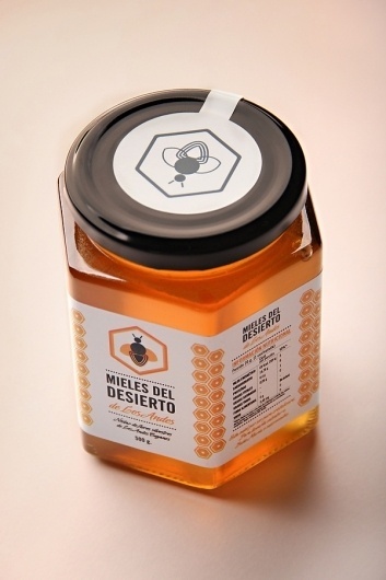 Mieles del Desierto on the Behance Network #pictogram #packaging #bee #letter #honey