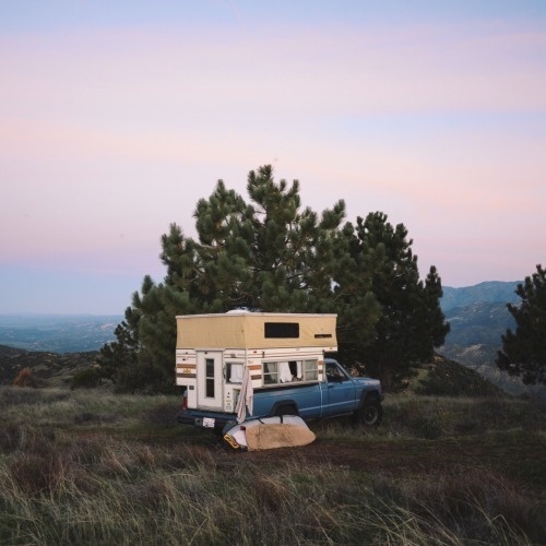 van-life:Model: Jeep Comanche with a FWC Location: Santa Barbara, CA Photo: Foster Huntington #polerstuff