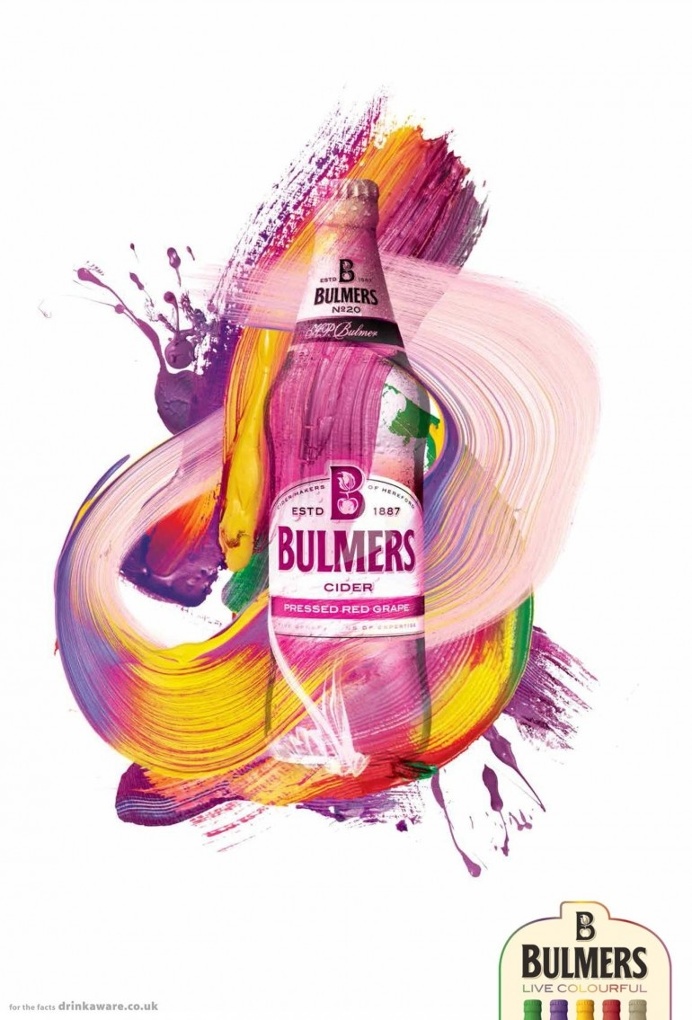 Bulmers Print Advert By DDB: Live colourful, 2