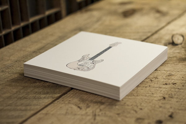 Guitars pt.1 / Letterpress prints on Behance #guitar #rock #print #letterpress #roll