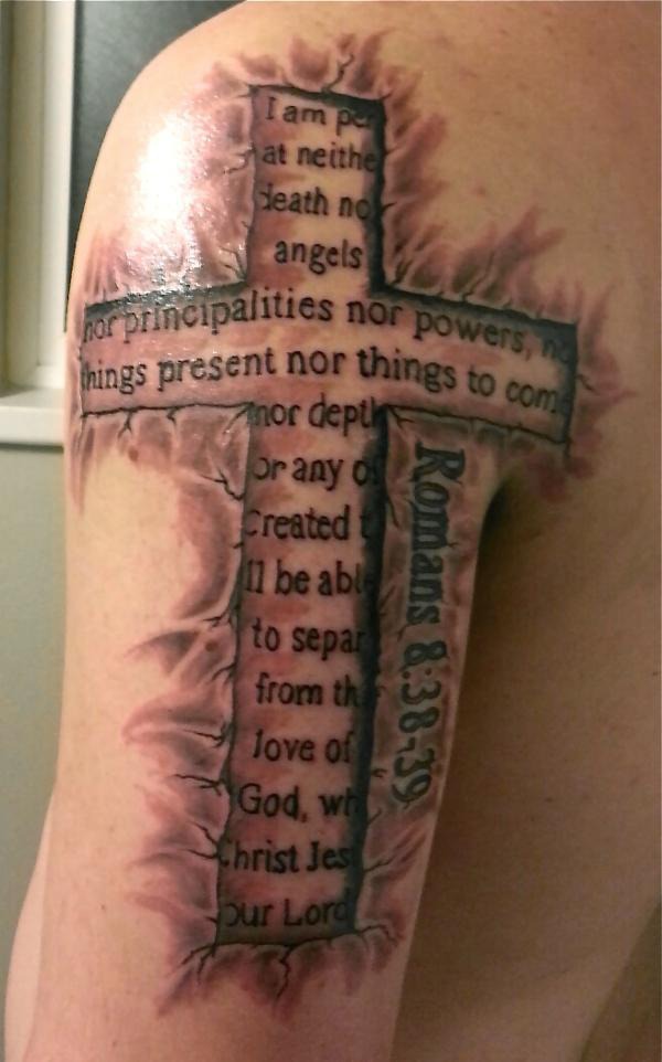 #Cross #sleeve #tattoo
