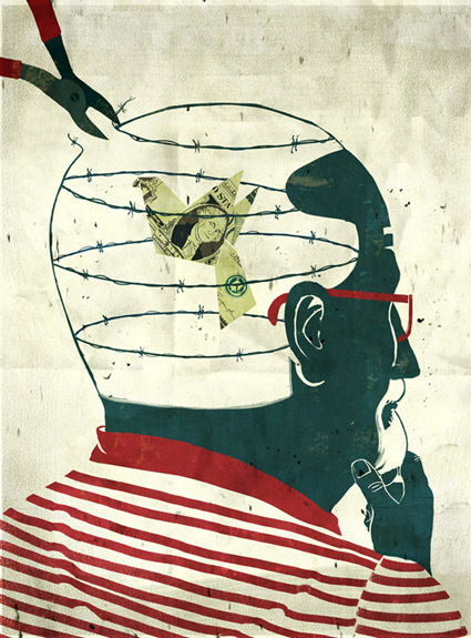 Free Money #emiliano #free #ponzi #illustration #money