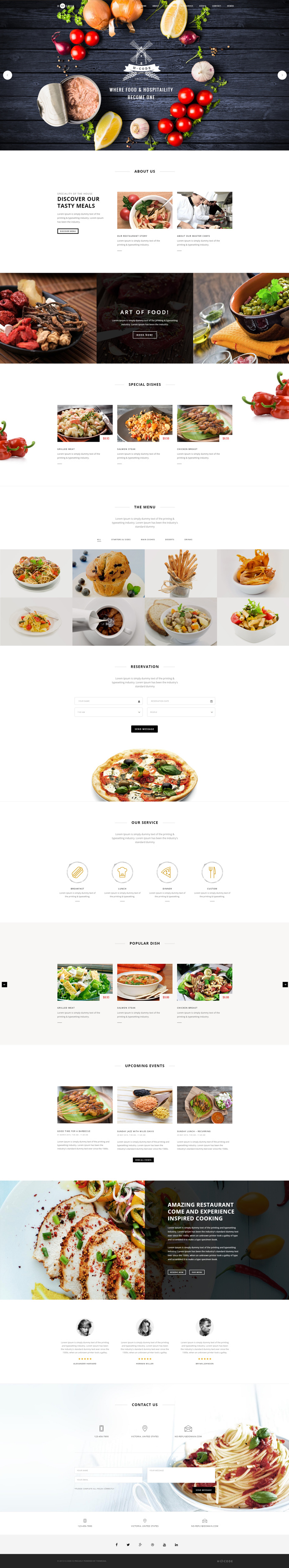 H-Code #Responsive & #Multipurpose #OnePage and #MultiPage #Template For #Restaurent by #ThemeZaa http://goo.gl/ygs4kX