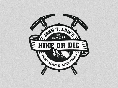 John T. Law's #vector #badge #logo #beautiful #mountains