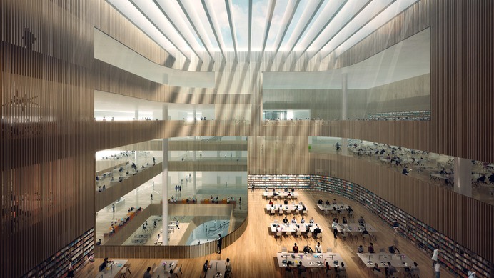 Schmidt Hammer Lassen Design New Shanghai Library,© D&W / Schmidt Hammer Lassen Architects