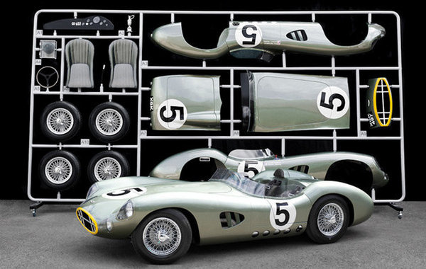 Classic Aston Martin racer turned into life size model kit art Yahoo! Autos #car
