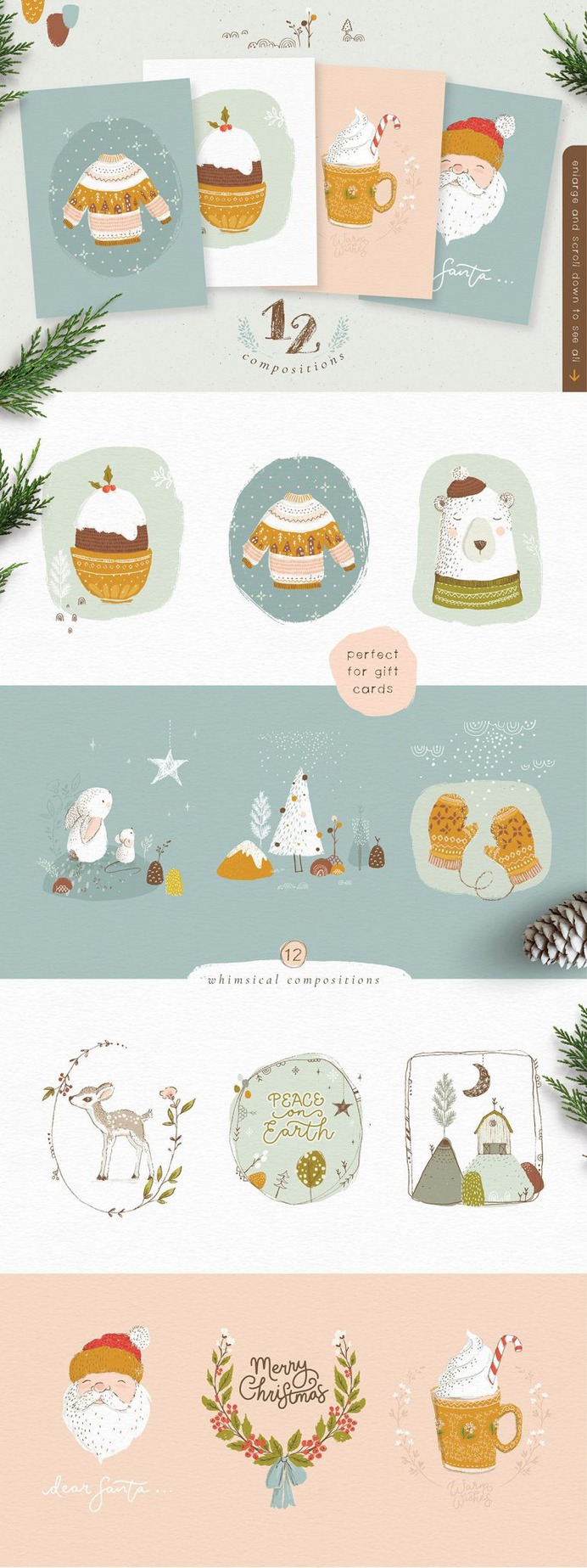 Rustic Christmas Collection ~ Illustrations
