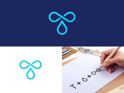 T Drop Logo #logo #almosh82 #logo designer #creative #clever #design #design #t #alphabet #water #drop