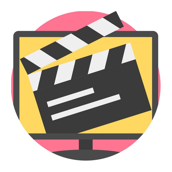 See more icon inspiration related to film, tv, cinema, program, monitor, screen, tv program, transmission, entertainment, television and movie on Flaticon.