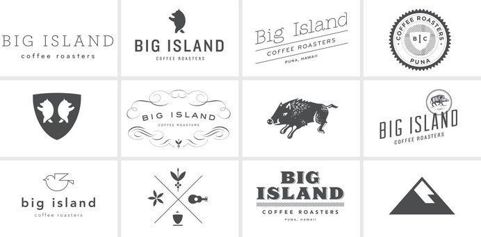 Big Island Coffee Roasters #sketches #logo