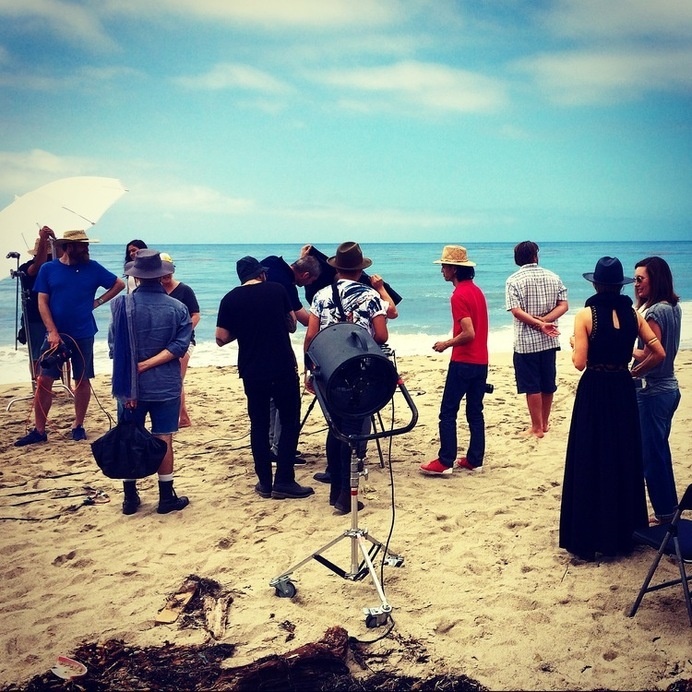www.kayleighryleydesign.com is at El Pescado Beach in LA, California was the perfect location for this cosmetics shoot - campaign coming Jan #sky #design #advertising #direction #la #photography #art #fashion #beach #bts #beauty